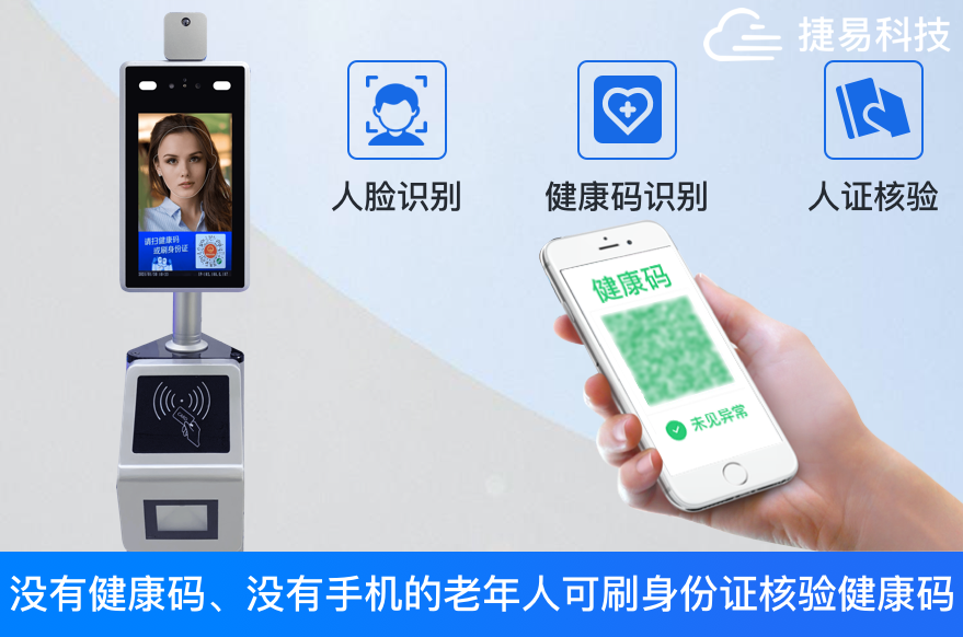 健康碼人臉識別驗證系統，不僅僅是測溫，門禁考勤—捷易科技