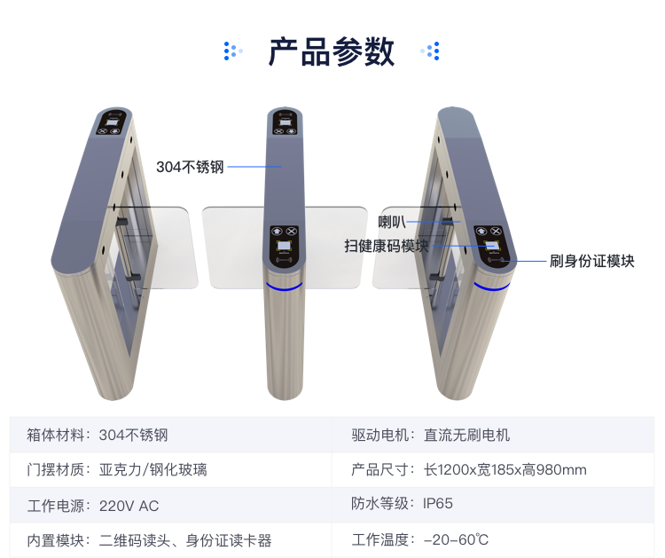 人證核驗人行通道閘門禁一體機